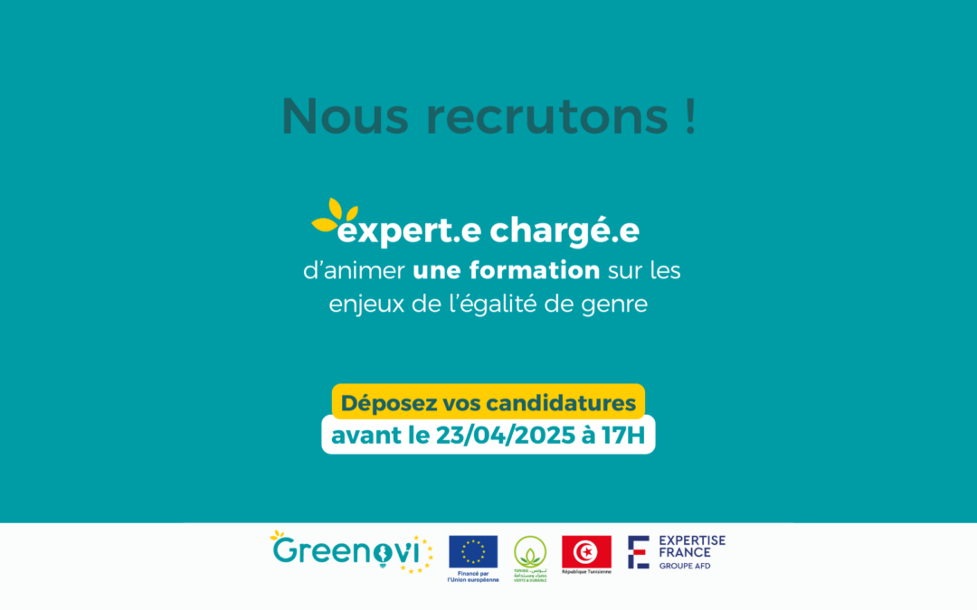 Greenov’i recrute un·e expert·e pour animer une formation sur l’égalité de genre